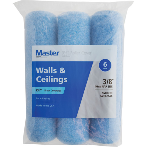 Master Knit Roller Cover, 10 mm (3/8") Nap, 240 mm (9-1/2") L Oxymax Inc