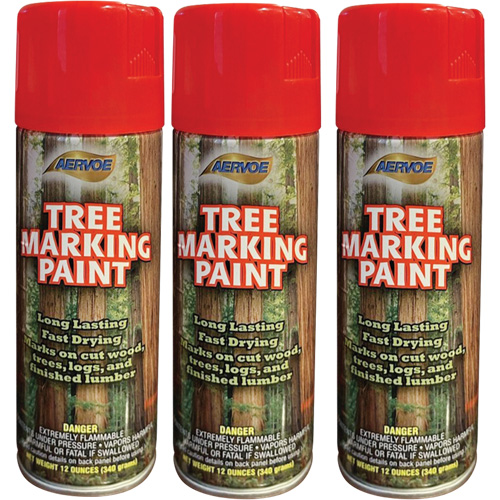 Peinture fluorescente pour marquer les arbres Aervoe 690, Rouge fluorescent, 16 oz Oxymax Inc