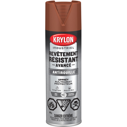 Tough Coat&reg; Advanced Paint with Rust Barrier Technology, Red Oxide Primer, Ultra-Flat, 425 g, Aerosol Can Oxymax Inc