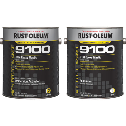 Ensemble de base et d'activateur pour mastic &eacute;poxy DTM du syst&egrave;me 9100, Aluminium, Gallon Oxymax Inc