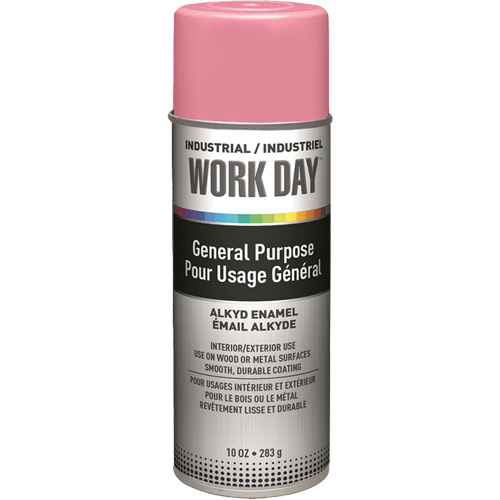 Industrial Work Day Paint, Pink, Gloss, 10 oz., Aerosol Can Oxymax Inc