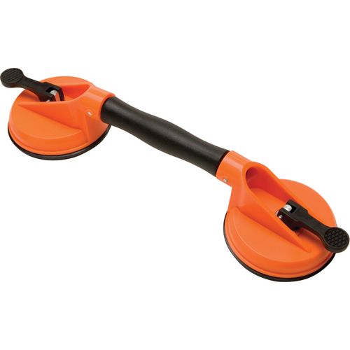 Manually Operated Hand Vacuum Cups - Double Handcup-Swivel, 50 lbs. Capacity, 4-5/8", Lever, 13" Handle Length Oxymax Inc