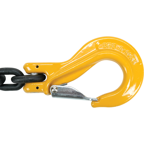 Chain Slings, 80 Chain, Double Legs, Oblong & Grab Hooks, 5/8" x 8' Oxymax Inc