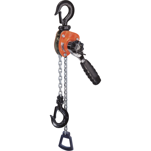 Series 602 Mini Ratchet Lever Hoist, 5' Lift, 550 lbs. (0.275 tons) Capacity, Steel Chain Oxymax Inc