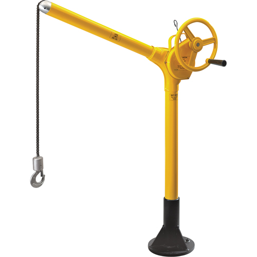 Tall Industrial Lifting Device with Bolt-Down Base, 500 lbs. (0.25 tons) Capacity Oxymax Inc