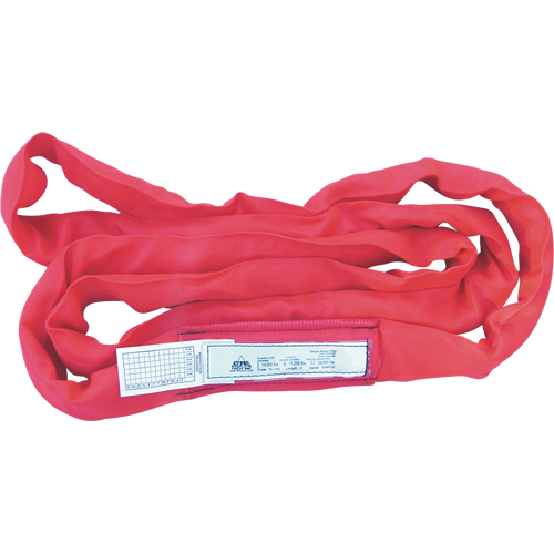Round Slings, Red, 3" W x 6' L, 14000 lbs. Vertical Load Oxymax Inc