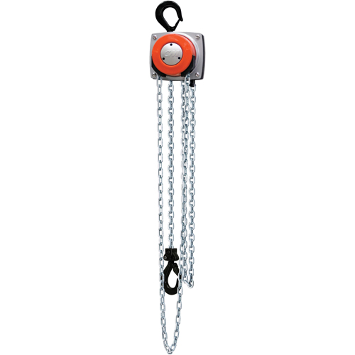 Hurricane 360° Chain Hoist, 15' Lift, 1000 lbs. (0.5 tons) Capacity, Steel Chain Oxymax Inc