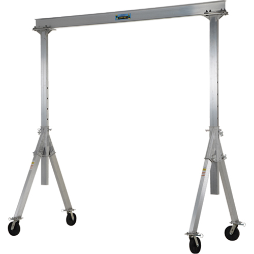 Adjustable Aluminum Gantry Crane, 10' L, 2000 lbs. (1 tons) Capacity Oxymax Inc