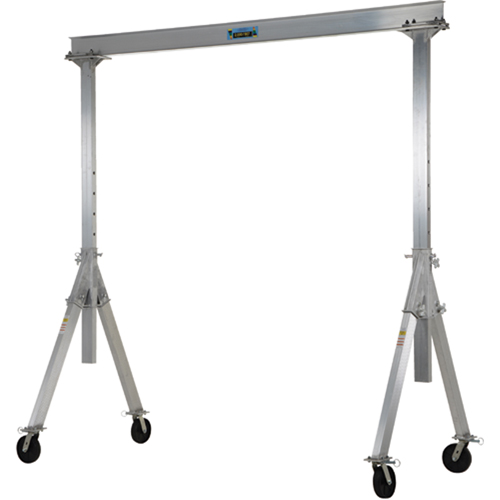 Adjustable Aluminum Gantry Crane, 8' L, 2000 lbs. (1 tons) Capacity Oxymax Inc