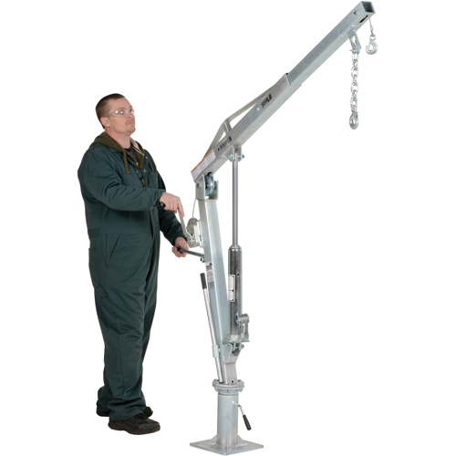 Winch Operated Truck Jib Crane, 500 lbs. (0.25 tons) Capacity, 99" Max. Clearance Oxymax Inc