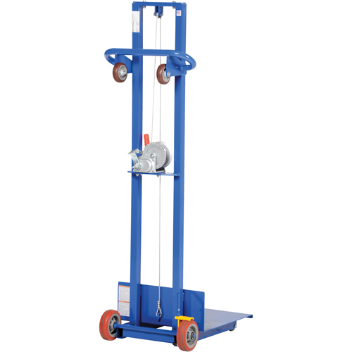 Platform Lift Stacker, Hand Winch Operated, 400 lbs. Capacity, 58" Max Lift Oxymax Inc