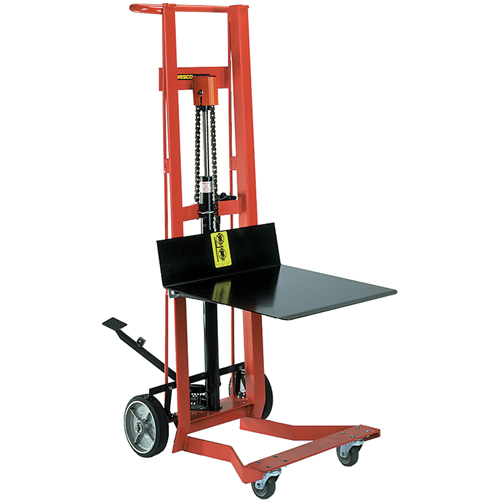 Hydraulic Platform Lift Stacker, Foot Pump Operated, 750 lbs. Capacity, 54" Max Lift Oxymax Inc