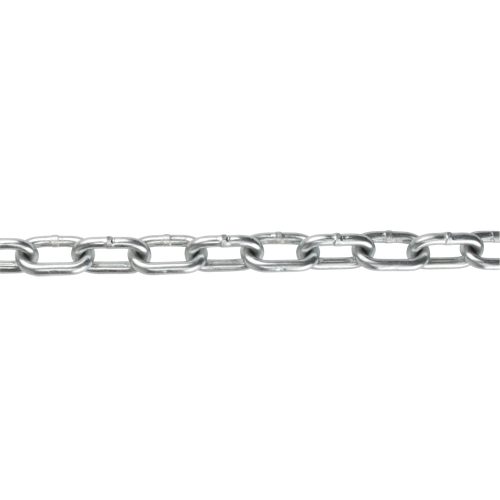 Straight Link Chain, Low Carbon Steel, 1/8" x 350' (106.7 m) L, Grade 30, 400 lbs. (0.2 tons) Load Capacity Oxymax Inc