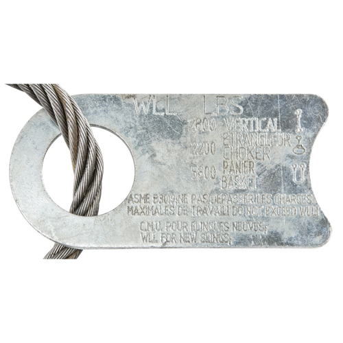 &eacute;lingue de levage &agrave; c&acirc;ble m&eacute;tallique - deux boucles Oxymax Inc
