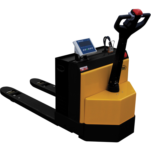 Fully Powered Electric Pallet Truck With  Scale, 4500 lbs. Cap., 48" L x 30.25" W Oxymax Inc