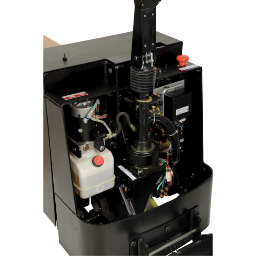 Fully Powered Electric Pallet Truck With  Stand-On Platform, 4500 lbs. Cap., 96" L x 30" W Oxymax Inc