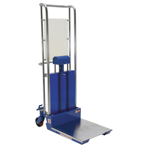 Hefti-Lift Load Stacker, Foot Pump Operated, 880 lbs. Capacity, 59" Max Lift Oxymax Inc