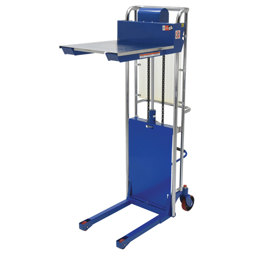 Hefti-Lift Load Stacker, Foot Pump Operated, 880 lbs. Capacity, 59" Max Lift Oxymax Inc