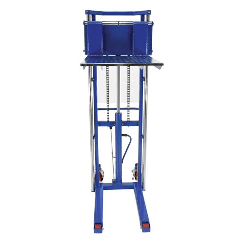 Hefti-Lift Load Stacker, Foot Pump Operated, 1500 lbs. Capacity, 63" Max Lift Oxymax Inc