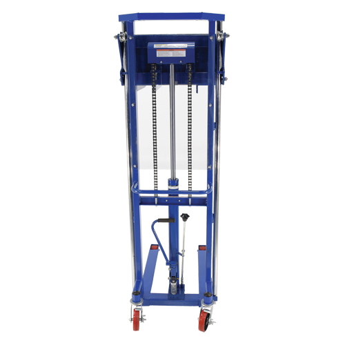 Hefti-Lift Load Stacker, Foot Pump Operated, 1500 lbs. Capacity, 63" Max Lift Oxymax Inc