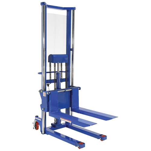 Hefti-Lift Load Stacker, Foot Pump Operated, 1500 lbs. Capacity, 63" Max Lift Oxymax Inc
