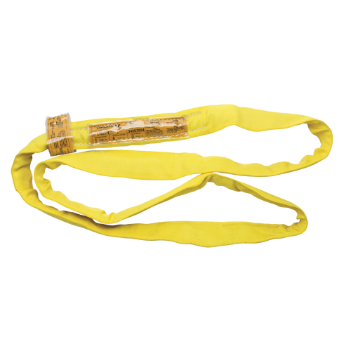 Polyester Round Sling, Yellow, 2-1/2" W x 4' L, 9000 lbs. Vertical Load Oxymax Inc
