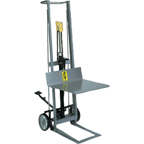 Hydraulic Platform Lift Stacker, Foot Pump Operated, 400 lbs. Capacity, 54" Max Lift Oxymax Inc