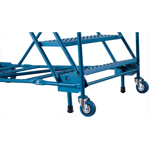 CSA-Certified Rolling Step Ladder with Locking Step, 8 Steps, 30" Step Width, 72" Platform Height, Steel Oxymax Inc