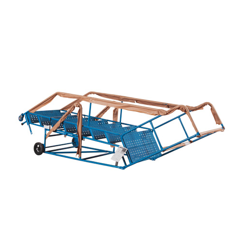 CSA-Certified Rolling Step Ladder with Locking Step, 8 Steps, 30" Step Width, 72" Platform Height, Steel Oxymax Inc