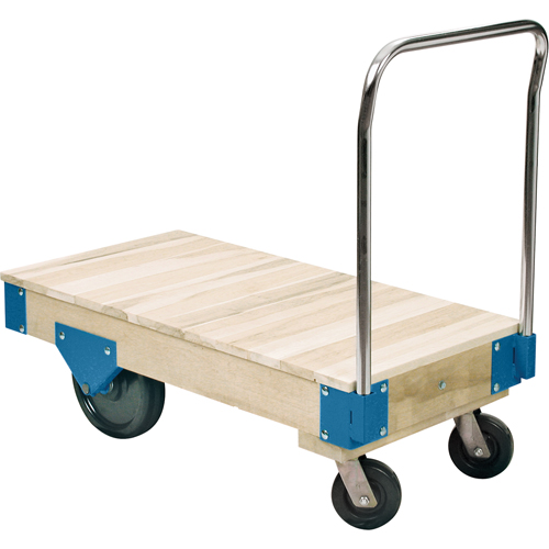Platform Trucks - All Wood Deck Platform Trucks, 48" L x 24" W, 3000 lbs. Capacity, Nylon Casters Oxymax Inc