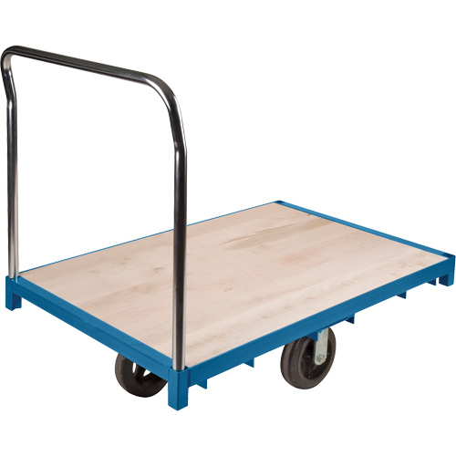 Heavy-Duty Platform Truck, 48" L x 24" W, 2000 lbs. Capacity, Rubber Casters Oxymax Inc