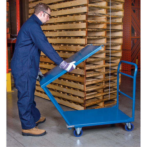 Chariots &agrave; tablettes/plateforme, Acier, 24" la x 36" p x 40" h, Capacit&eacute; de la plateforme 1300 lb Oxymax Inc