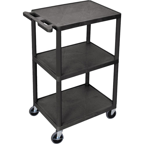 Chariot utilitaire, 3 tiers, 18" x 40" x 24", Capacit&eacute; 400 lb Oxymax Inc
