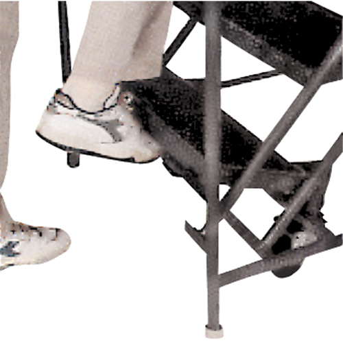 Slope Rolling Ladder, 9 Steps, Anti-Skid, 50° Incline, 90" High Oxymax Inc