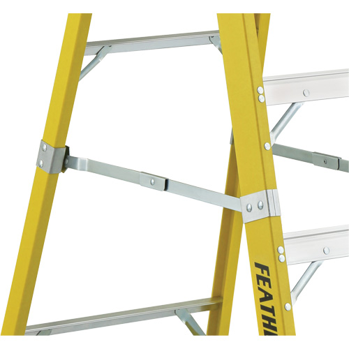 Industrial Heavy-Duty Platform Stepladders (6500 Series), 6', 300 lbs. Cap. Oxymax Inc