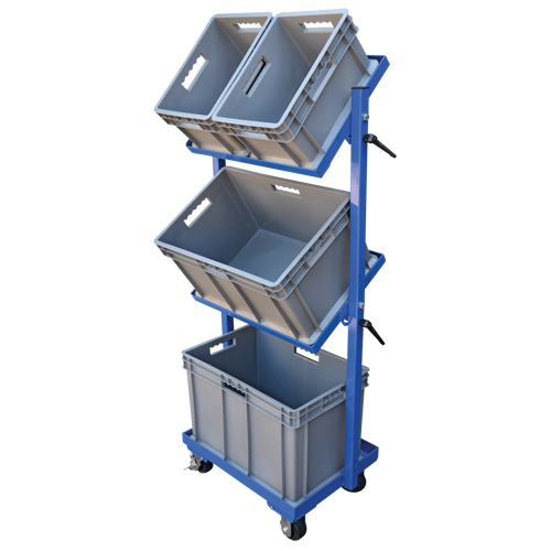 Chariot &agrave; cueillette, Acier, 30-11/16" la x 19-1/4" p, 3 tablettes, Capacit&eacute; 300 lb Oxymax Inc
