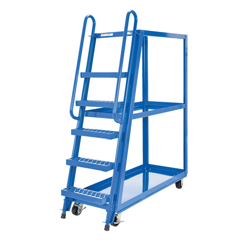 Stock Picking Cart, Steel, 21-7/8" W x 56-1/8" D, 3 Shelves, 1000 lbs. Capacity Oxymax Inc