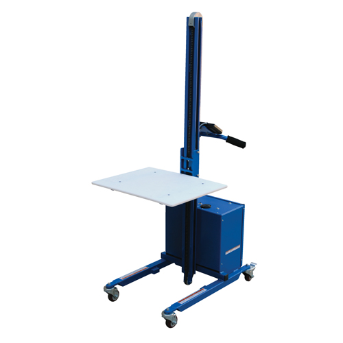 Quick Lift Platform Stacker, Electric Operated, 175 lbs. Capacity, 57" Max Lift Oxymax Inc