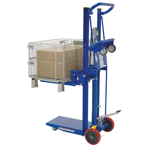 Platform Lift Stacker, Foot Pump Operated, 750 lbs. Capacity, 52" Max Lift Oxymax Inc
