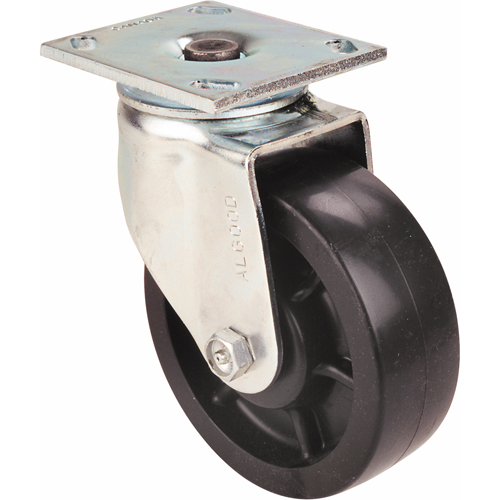 Roulettes robustes EMaxx &agrave; cheville, Fixe, 6" (152,4 mm), Fonte, 1200 lb (544,3 kg) Oxymax Inc