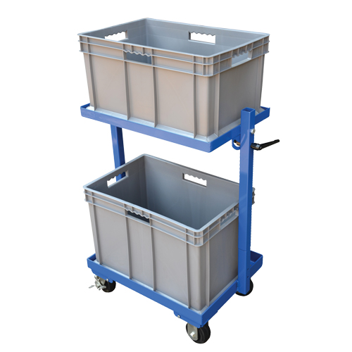 Chariot &agrave; cueillette, Acier, 30-11/16" la x 19-1/4" p, 2 tablettes, Capacit&eacute; 200 lb Oxymax Inc