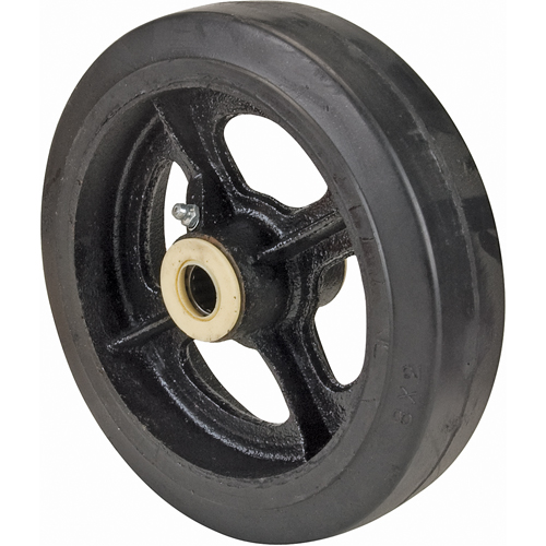 Rubber Wheels, 8" (203 mm) Dia. x 2" (51 mm) W, 600 lbs. (272 kg.) Capacity Oxymax Inc