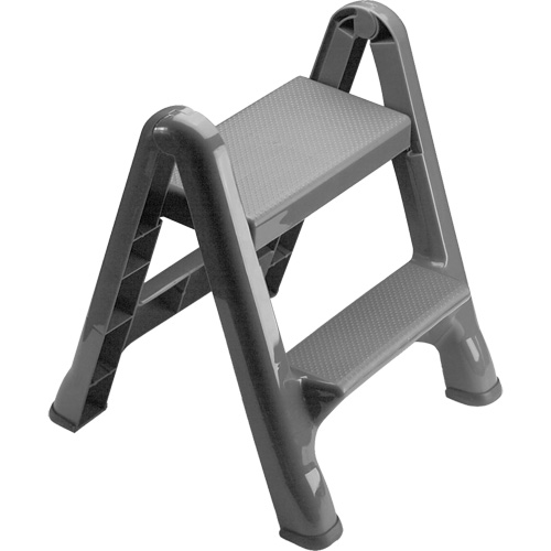 Folding Step Stool, 2 Steps, 19-1/2" x 20-1/2" x 22-3/4" High Oxymax Inc