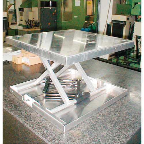 Dessus de table &eacute;l&eacute;vatrice &agrave; ciseaux Lift-Tool, 23" lo x 22" la, Aluminium, Capacit&eacute; 300 lb Oxymax Inc