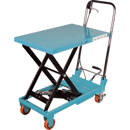 Heavy-Duty Hydraulic Scissor Lift Table, 27-1/2" L x 17-3/4" W, Steel, 330 lbs. Capacity Oxymax Inc