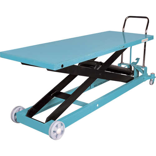 Heavy-Duty Hydraulic Scissor Lift Table, 80-1/8" L x 29-1/2" W, Steel, 2200 lbs. Capacity Oxymax Inc
