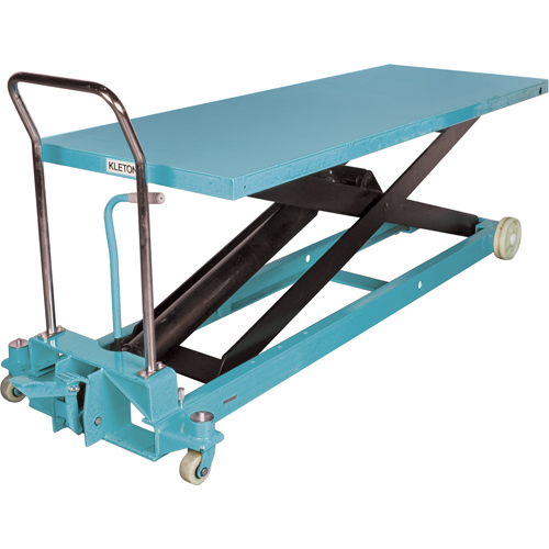 Heavy-Duty Hydraulic Scissor Lift Table, 80-1/8" L x 29-1/2" W, Steel, 2200 lbs. Capacity Oxymax Inc