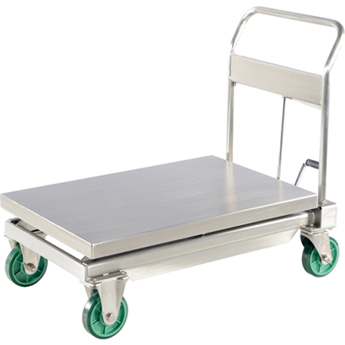 Hydraulic Scissor Lift Table, 35-1/2" L x 19-3/4" W, Stainless Steel, 1100 lbs. Capacity Oxymax Inc
