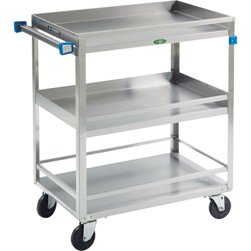 Guard Rail Carts, 3 Tiers, 19" W x 34-3/4" H x 31" D, 500 lbs. Capacity Oxymax Inc
