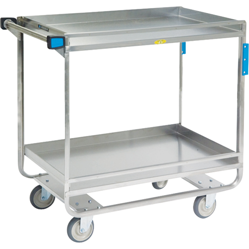 Guard Rail Carts, 2 Tiers, 23" W x 37-1/4" H x 38-5/8" D, 700 lbs. Capacity Oxymax Inc